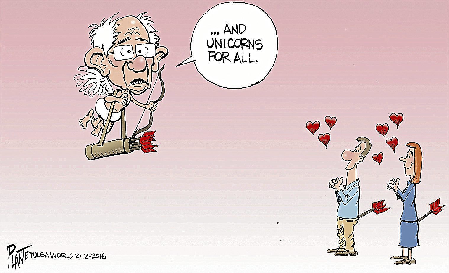 Bruce Plante Cartoon: Bernie Sanders' promises